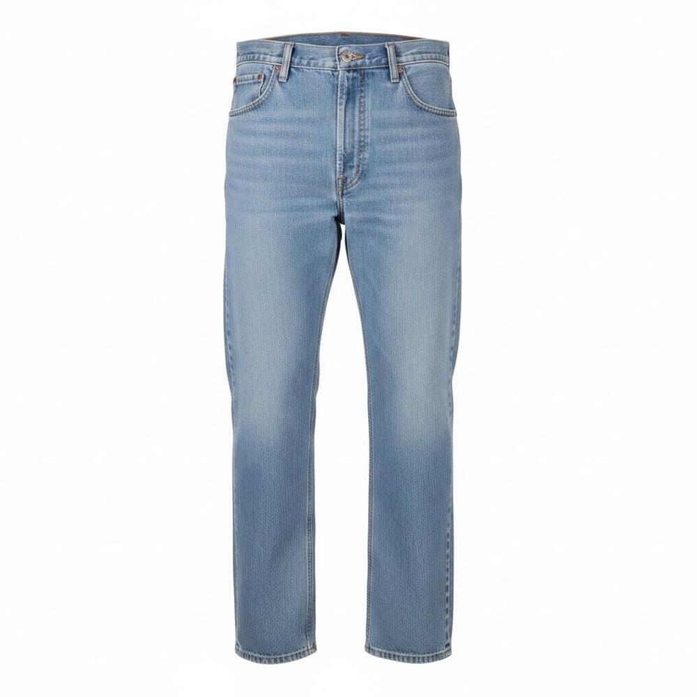 Levis 505 Jeans Mens 42x30 Light Blue Denim Regular Fit Straight Leg Zip Fly